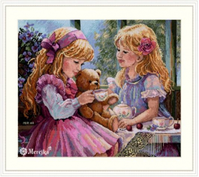 click here to view larger image of Teaparty, The (counted cross stitch kit)