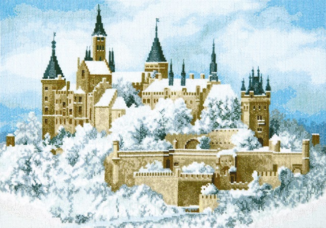 click here to view larger image of Castle in the Clouds (counted cross stitch kit)