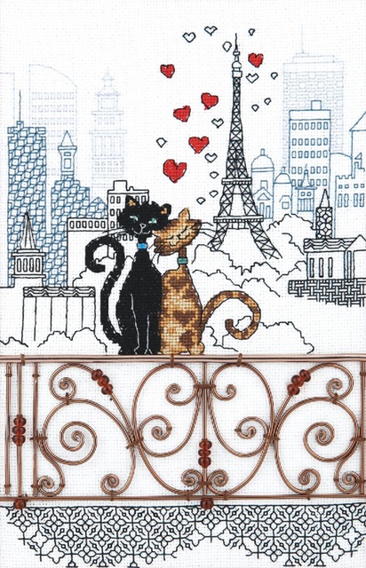 click here to view larger image of Lovers (counted cross stitch kit)