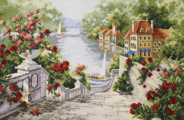 click here to view larger image of Holidays by the Sea (counted cross stitch kit)