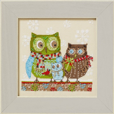click here to view larger image of Winter Owls (2024) (counted cross stitch kit)