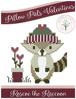 click here to view larger image of Roscoe the Raccoon - Pillow Pals Valentine's (chart)