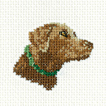 click here to view larger image of Chocolate Labrador   (counted cross stitch kit)
