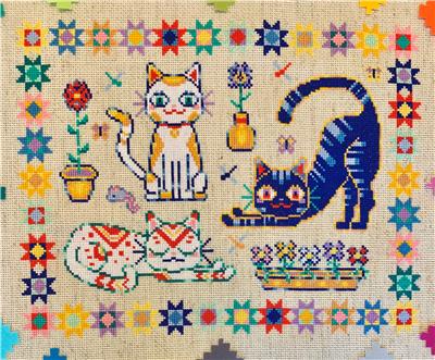 click here to view larger image of Quilted Cats (chart)