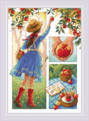 click here to view larger image of Apple Day (counted cross stitch kit)
