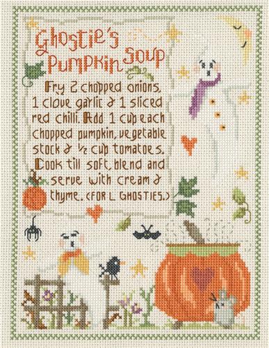 click here to view larger image of Ghostie's Pumpkin Soup - Gail Bussi (counted cross stitch kit)