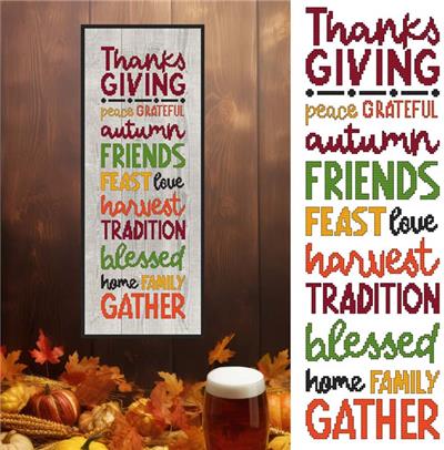 click here to view larger image of Thanksgiving Subway Art (chart)