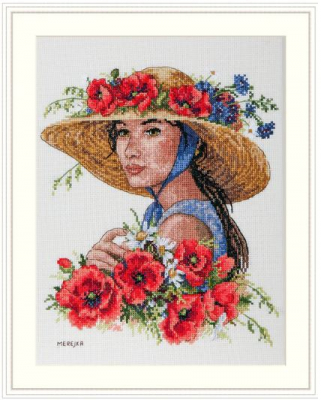 click here to view larger image of Flower Hat (counted cross stitch kit)