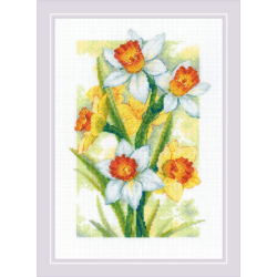 click here to view larger image of Spring Glow Daffodils (counted cross stitch kit)