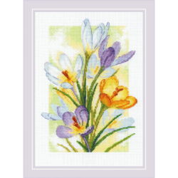 click here to view larger image of Spring Glow Crocuses (counted cross stitch kit)