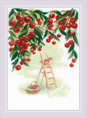 click here to view larger image of Cherry Garden (counted cross stitch kit)