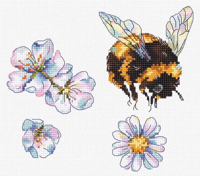click here to view larger image of Furry Bumblebee (counted cross stitch kit)