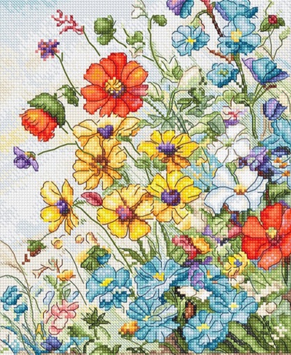 click here to view larger image of Wildflowers (counted cross stitch kit)