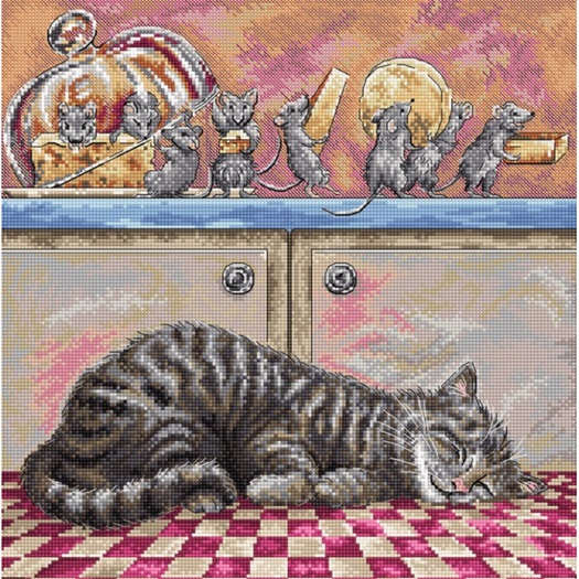 click here to view larger image of When the Cat Sleeps (counted cross stitch kit)