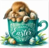 click here to view larger image of Happy Easter Rabbit Magnet (accessory)