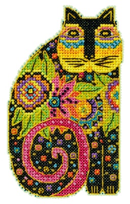 click here to view larger image of Blossoming Feline (2024) (counted cross stitch kit)