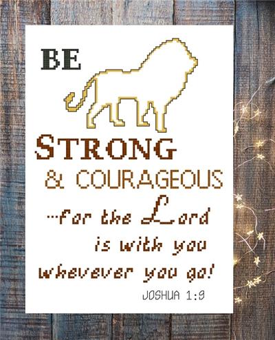 click here to view larger image of Be Strong & Courageous (chart)