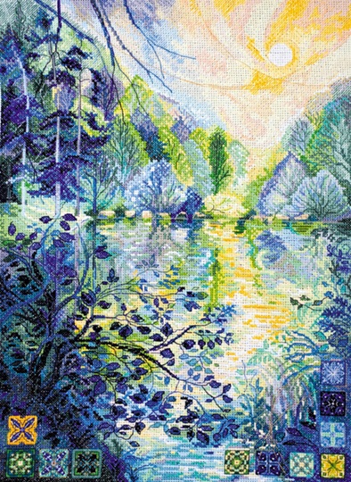 click here to view larger image of Dawn Over the River (counted cross stitch kit)