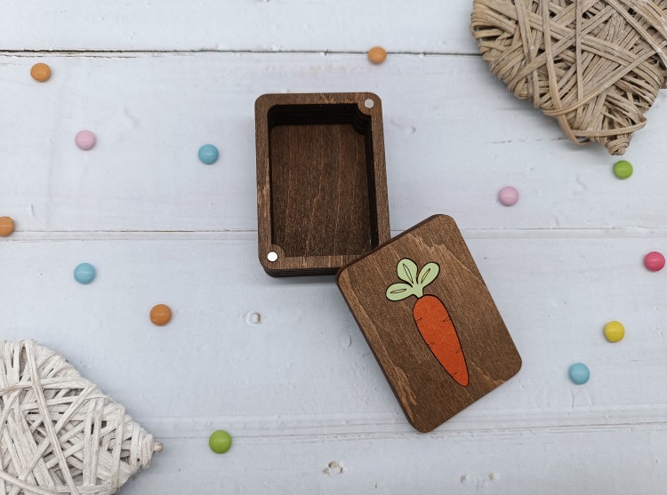 click here to view larger image of Wooden Box - Carrot (accessory)