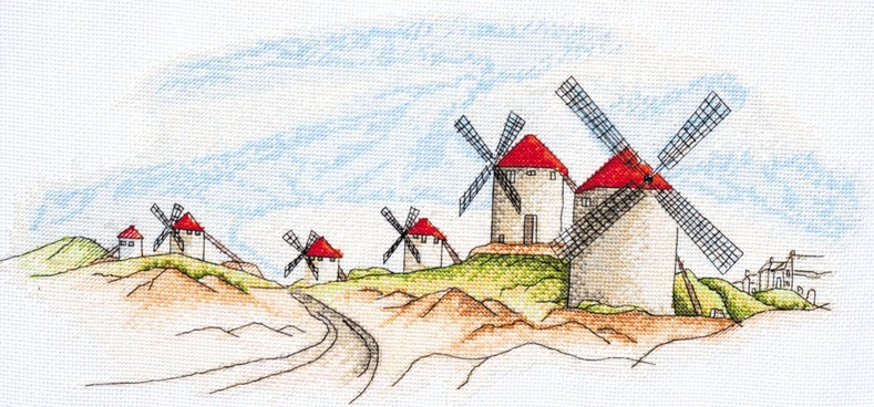 click here to view larger image of Windmills  (counted cross stitch kit)