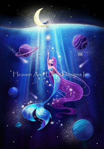 click here to view larger image of Mermaid in a Cosmic Sea/Mini - Uliana Babenko (chart)