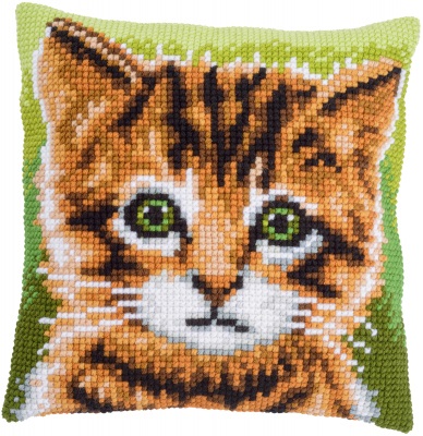 click here to view larger image of Kitten Cushion (needlepoint kit)