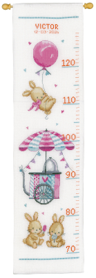 click here to view larger image of Ice Cream Cart Growth Chart (counted cross stitch kit)