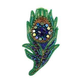 Crystal Art - Peacock Feather - click here for more details about this counted cross stitch kit