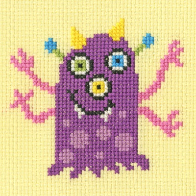 Massive Monsters Skip - Perry - click here for more details about this counted cross stitch kit