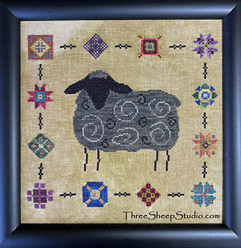 click here to view larger image of Wrapped in a Quilt - Black Sheep (chart)