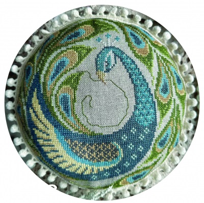 Peacock Pincushion - click here for more details about this chart