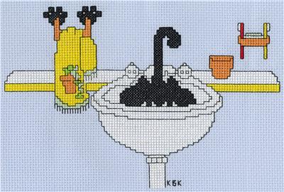 In-Sync Kitty - click here for more details about this counted cross stitch kit