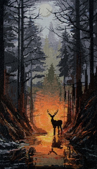 click here to view larger image of Forest Guard (counted cross stitch kit)