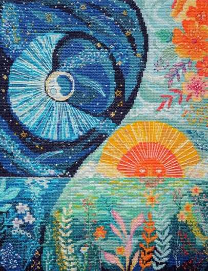 Spring Equinox - click here for more details about this counted cross stitch kit