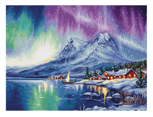 click here to view larger image of Northern Lights (counted cross stitch kit)