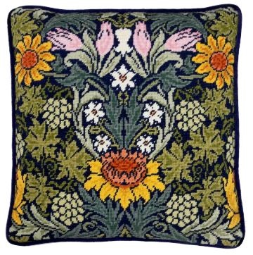 click here to view larger image of Sunflowers Tapestry Cushion (needlepoint kit)
