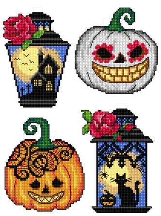click here to view larger image of Halloween Gothic (counted cross stitch kit)