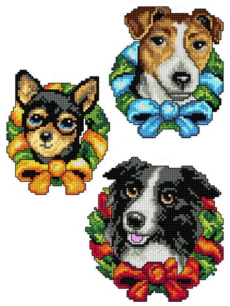 click here to view larger image of Christmas Animals (counted cross stitch kit)