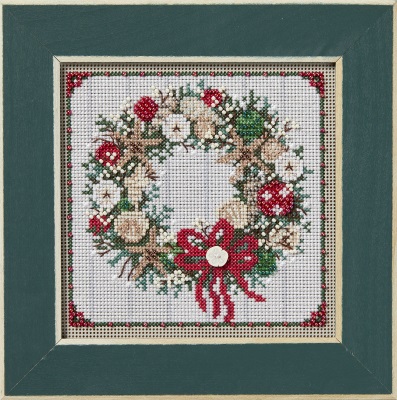 click here to view larger image of Seashell Wreath (2024) (counted cross stitch kit)