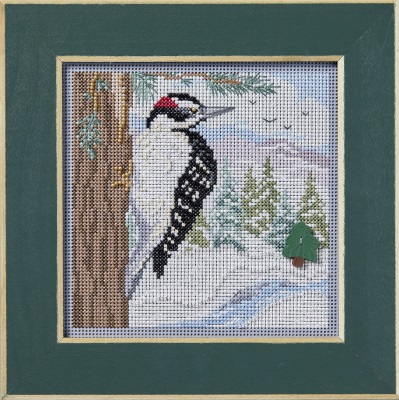 click here to view larger image of Winter Woodpecker (2024) (counted cross stitch kit)