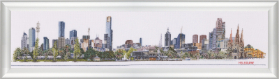 click here to view larger image of Melbourne Skyline (counted cross stitch kit)