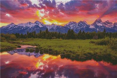 click here to view larger image of Blacktail Ponds Sunset (Large) (chart)