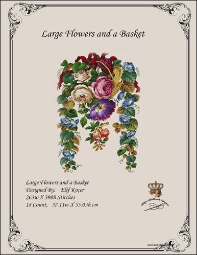 click here to view larger image of Large Flowers and a Basket (chart)
