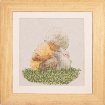 click here to view larger image of Boy with Rabbit (counted cross stitch kit)