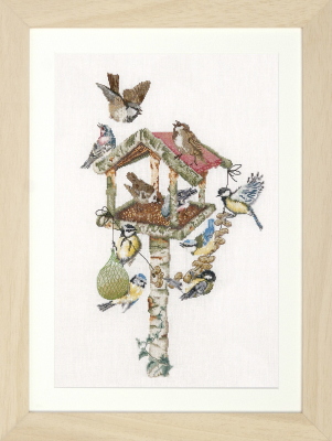 click here to view larger image of Birds at the Feeder (counted cross stitch kit)