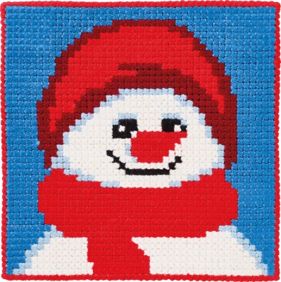 click here to view larger image of Childrens Kit - Snowman  (needlepoint kit)