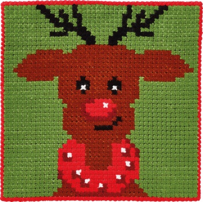 click here to view larger image of Childrens Kit - Rudolf (needlepoint kit)