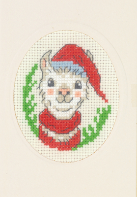click here to view larger image of Card - Alpaca  (counted cross stitch kit)