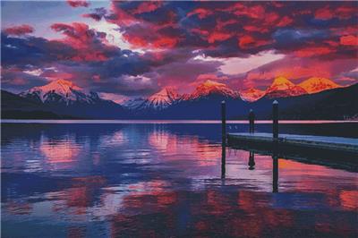 click here to view larger image of Lake McDonald Sunset (Large) (chart)