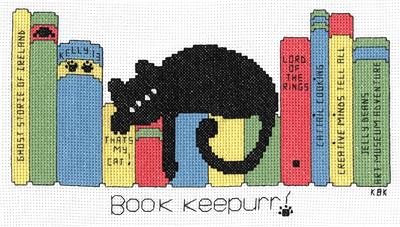 click here to view larger image of Book Keepurr - Kats by Kelly (counted cross stitch kit)